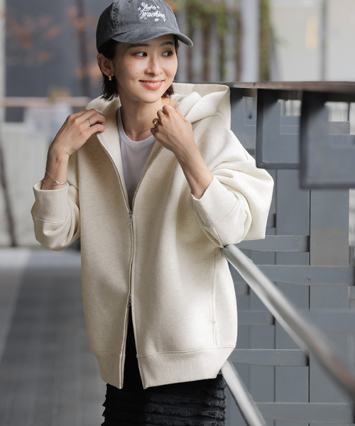 「JOURNAL STANDARD relume」 ジップアップパーカー FREE ベージュ レディース