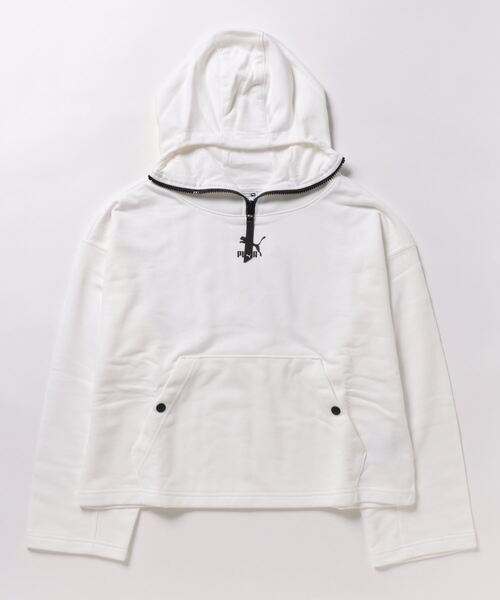 「PUMA」 プルオーバーパーカー SMALL ブラック レディース_画像3