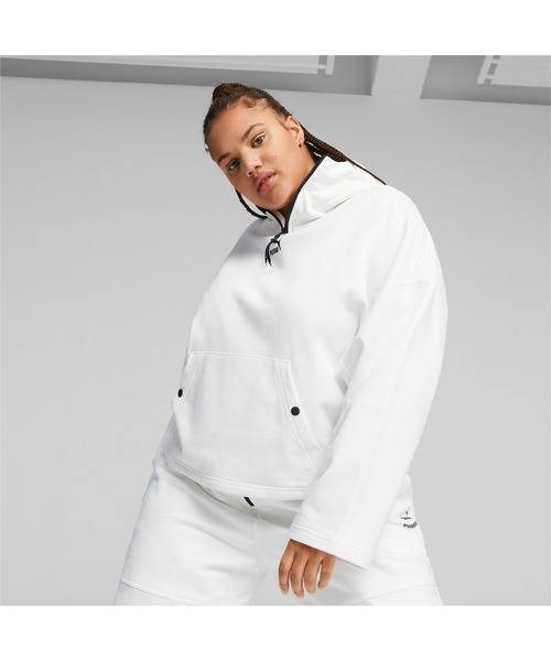 「PUMA」 プルオーバーパーカー SMALL ブラック レディース_画像6