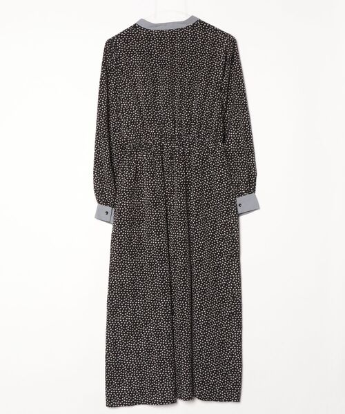 「w closet」 花柄長袖ワンピース M ブラック レディース_画像2
