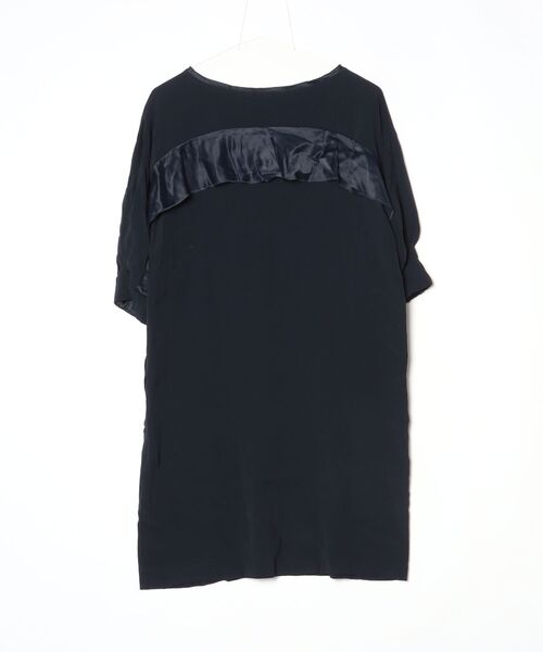 「LANVIN en Bleu」 7分袖ワンピース 38 ネイビー レディースの画像
