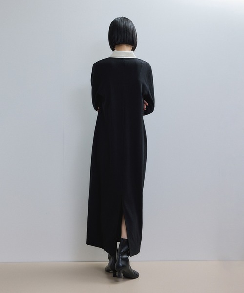 「ADAM ET ROPE'」 長袖ワンピース S ダークブラウン レディースの画像