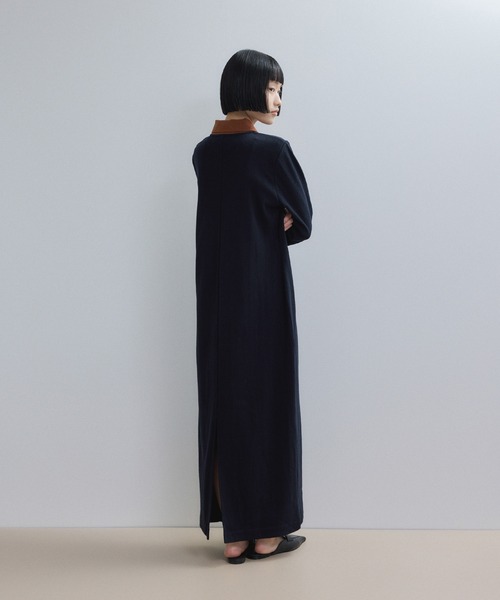 「ADAM ET ROPE'」 長袖ワンピース S ダークブラウン レディースの画像
