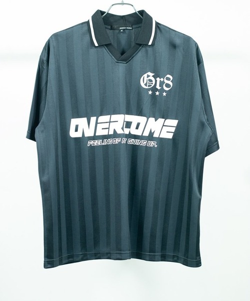 8 tシャツ ストライプ襟付きサッカーTシャツ メンズ レディース
