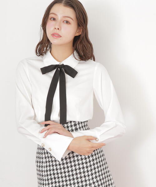 「JILL by JILL STUART」 長袖シャツ FREE ホワイト レディース_画像4