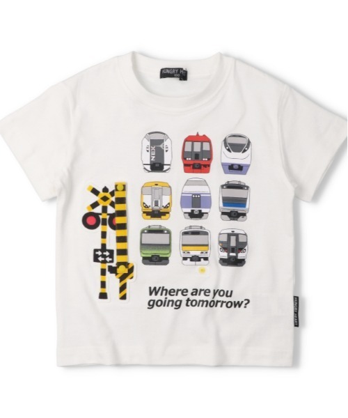 hungry heart（ハングリーハート） tシャツ JR在来線電車プリント踏切