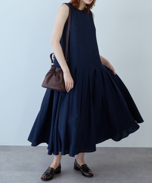 ワンピース Linen Like Tuck Dress