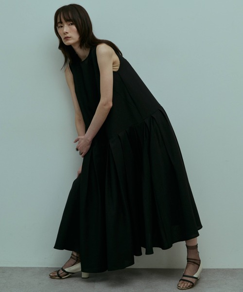 ワンピース Linen Like Tuck Dress