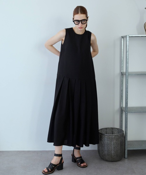 ワンピース Linen Like Tuck Dress