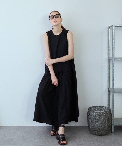 ワンピース Linen Like Tuck Dress