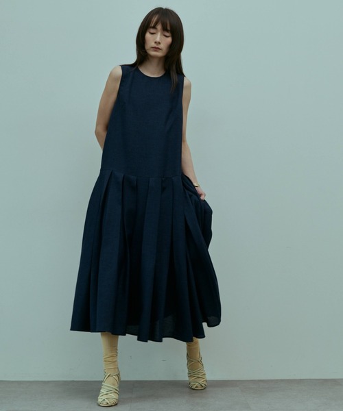 ワンピース Linen Like Tuck Dress