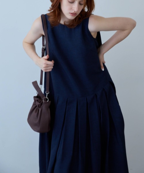 ワンピース Linen Like Tuck Dress