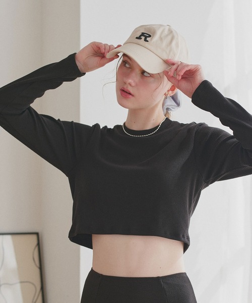 水着・ラッシュガード THEREDTHREAD S symbol bicolor tops ad thie（アドティエ） ラッシュガード 長袖 トップス 水着 3点セット