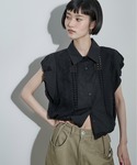 ブラウス シャツ レース刺繍ドロストヘムノース...の詳細画像2