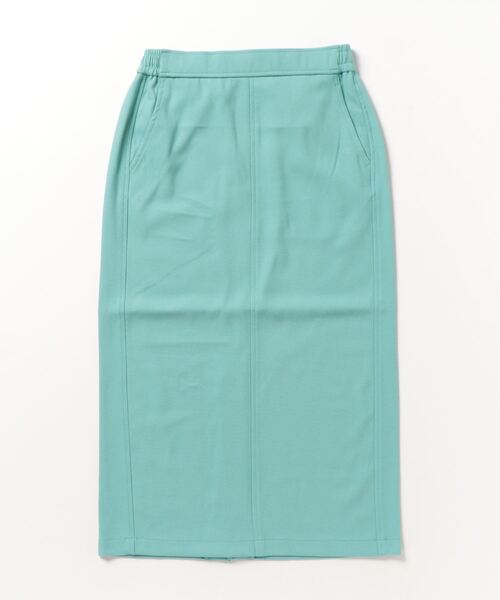極美品グリーンレーベルリラクシング スカートスーツ M 水色系 くすみカラー green label relaxing（グリーンレーベルリラクシング） ロング