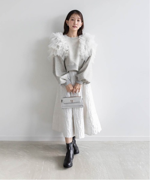 「RANDA」 長袖カットソー - ホワイト レディース_画像7