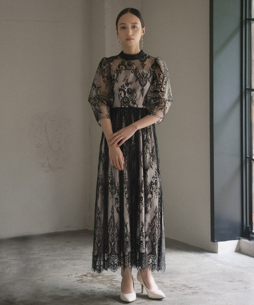 「GIRL」 7分袖ワンピース S ダークアッシュ レディース_画像6