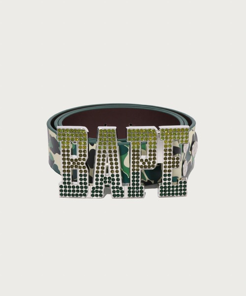 A BATHING APE（アベイシングエイプ） ベルト ABC CAMO BAPE LEATHER