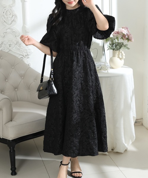 「Lace Ladies」 半袖ワンピース S ブラック レディース_画像9