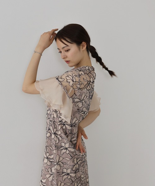 「J by blue」 半袖ワンピース MEDIUM ピンクベージュ レディース_画像2