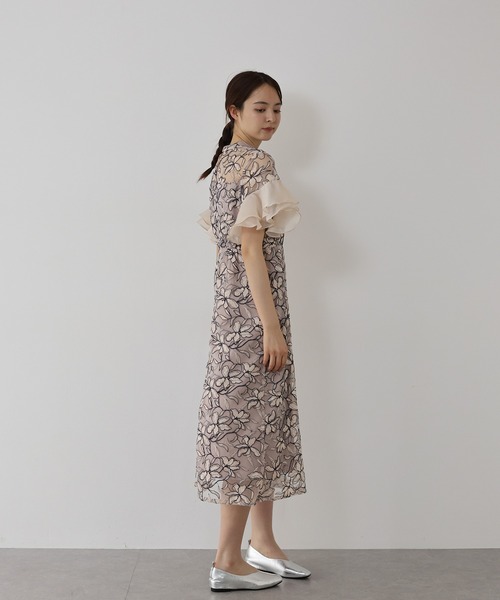 「J by blue」 半袖ワンピース MEDIUM ピンクベージュ レディース_画像7