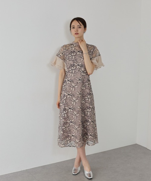 「J by blue」 半袖ワンピース MEDIUM ピンクベージュ レディース_画像8