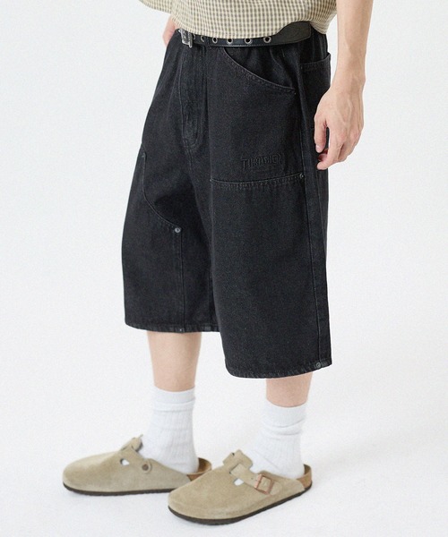 THRASHER（スラッシャー） ワイドパンツ ハーフパンツ ジーンズ 短パン