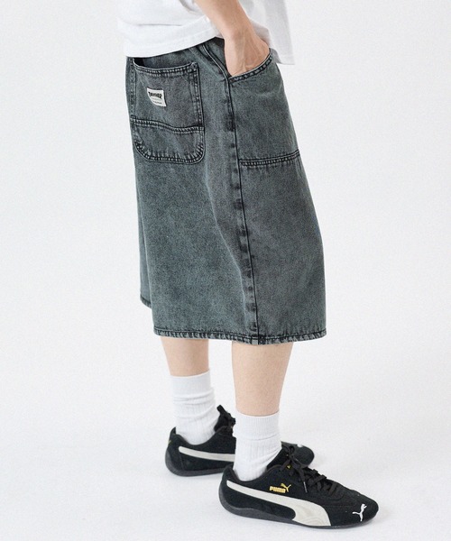 THRASHER（スラッシャー） ワイドパンツ ハーフパンツ ジーンズ 短パン