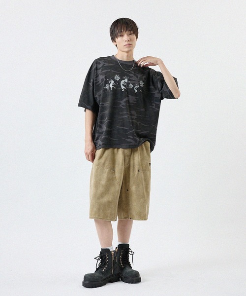THRASHER（スラッシャー） ワイドパンツ ハーフパンツ ジーンズ 短パン
