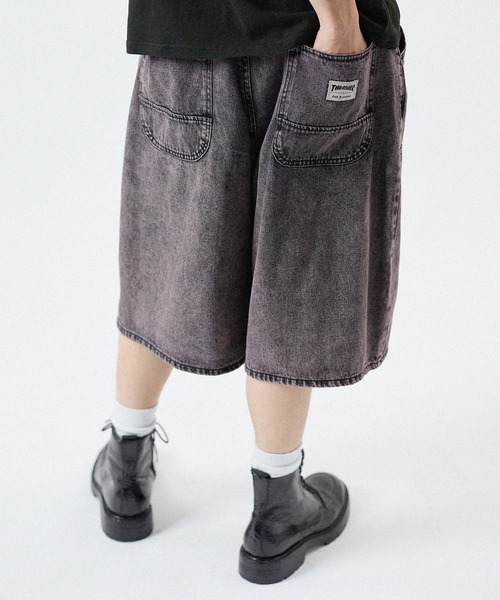 THRASHER（スラッシャー） ワイドパンツ ハーフパンツ ジーンズ 短パン