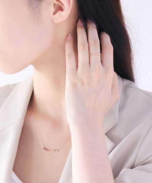 ESTELLE ネックレス 未使用 ESTELLE ネックレス K10 イエローゴールド ダイヤモンド