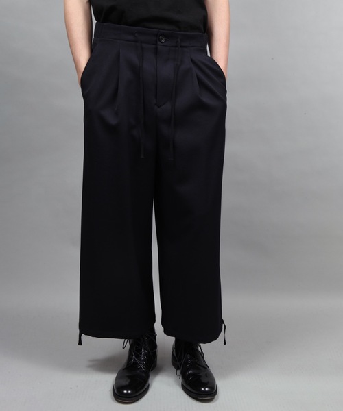 アトウ ato スラックス　パンツ　44 黒　定価39,600円　色00 定番 ATO（アトウ） ワイドパンツ パンツ CLASSIC WOOL DRAW CODE WIDE