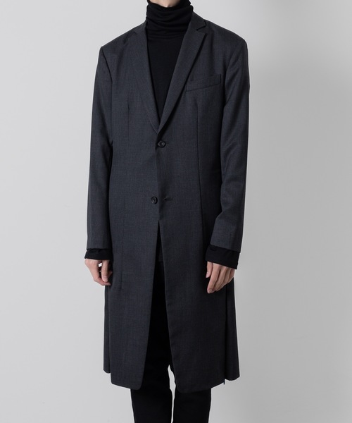 チェスターコート コート CONCEAL ZIP COAT メンズの画像
