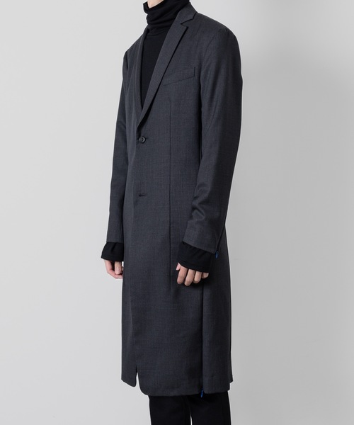 チェスターコート コート CONCEAL ZIP COAT メンズの画像