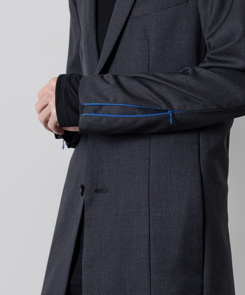 チェスターコート コート CONCEAL ZIP COAT メンズの画像