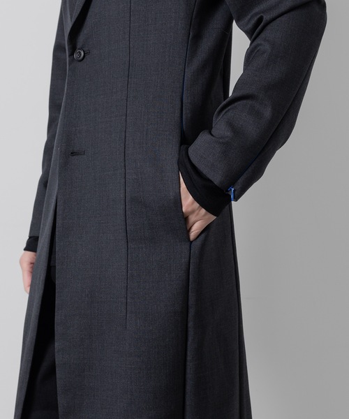 チェスターコート コート CONCEAL ZIP COAT メンズの画像
