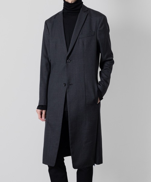 チェスターコート コート CONCEAL ZIP COAT メンズの画像