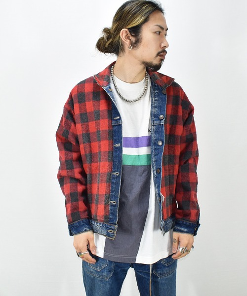 ジャケット Gジャン 【ヴィンテージ古着】80's Levi's / リーバイス 送料込み/直送 リーバイス古着Gジャンチェクライナー Gジャン/デニムジャケット