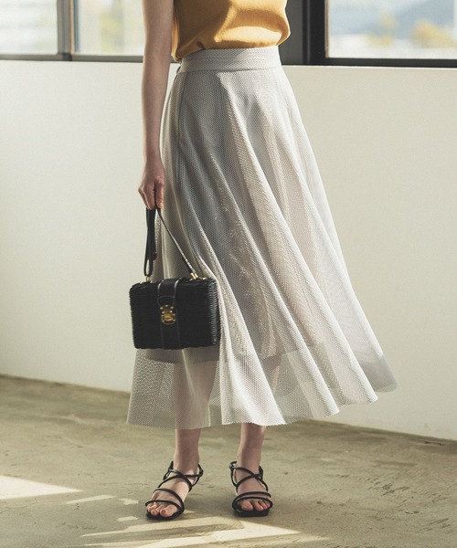 【Andemiu】夏にぴったりメッシュスカート Andemiu スカート メッシュフレアスカート285900 : ZOZOTOWN