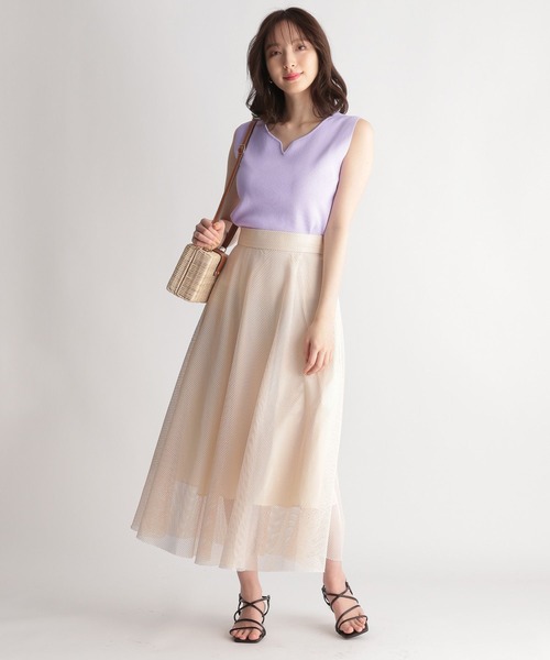 【Andemiu】夏にぴったりメッシュスカート Andemiu スカート メッシュフレアスカート285900 : ZOZOTOWN