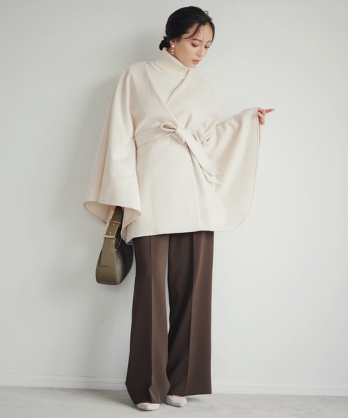 anuans レディース パンツ センタープレスマリンパンツ