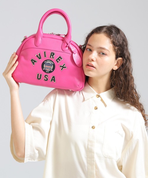 AVIREX（アヴィレックス） ボストンバッグ VARSITY LEATHER MINI