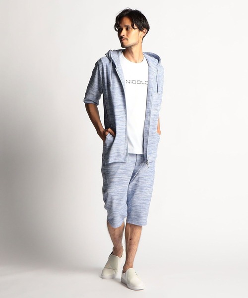 NICOLE CLUB FOR MEN パンツ ハニカムジャガードショートパンツ