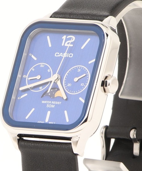 カシオ MTP-M105L-7 ムーンフェイズ 月齢 メンズウォッチ　スクエア MTP-M105L-1AV | CASIO