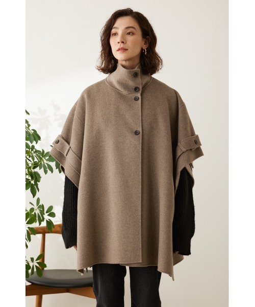 crie conforto ポンチョ スタンドカラーポンチョ レディース