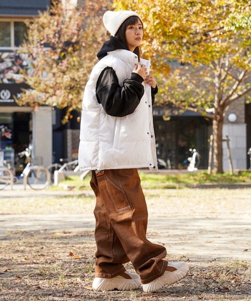 ダウンベスト ベスト 「unisex」スタンドネック パディングベスト