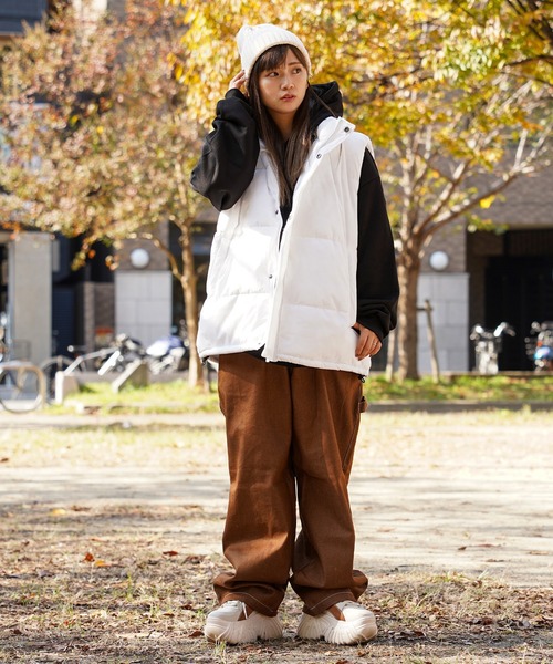 ダウンベスト ベスト 「unisex」スタンドネック パディングベスト