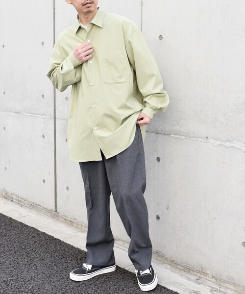 SHIPS any スラックス any: 「洗濯機可能」ウールライク ノープリーツ