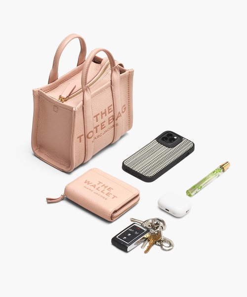 Marc Jacobs レザー ミニ クロスボディー ユニセックス MARC JACOBS トートバッグ THE LEATHER CROSSBODY MINI TOTE BAG