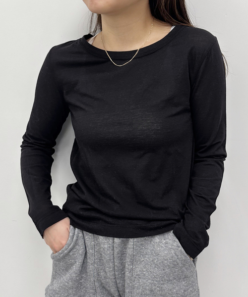 ubyspick&span シアートップス 追加2》C/NY シアートップス（Tシャツ／カットソー）｜U by